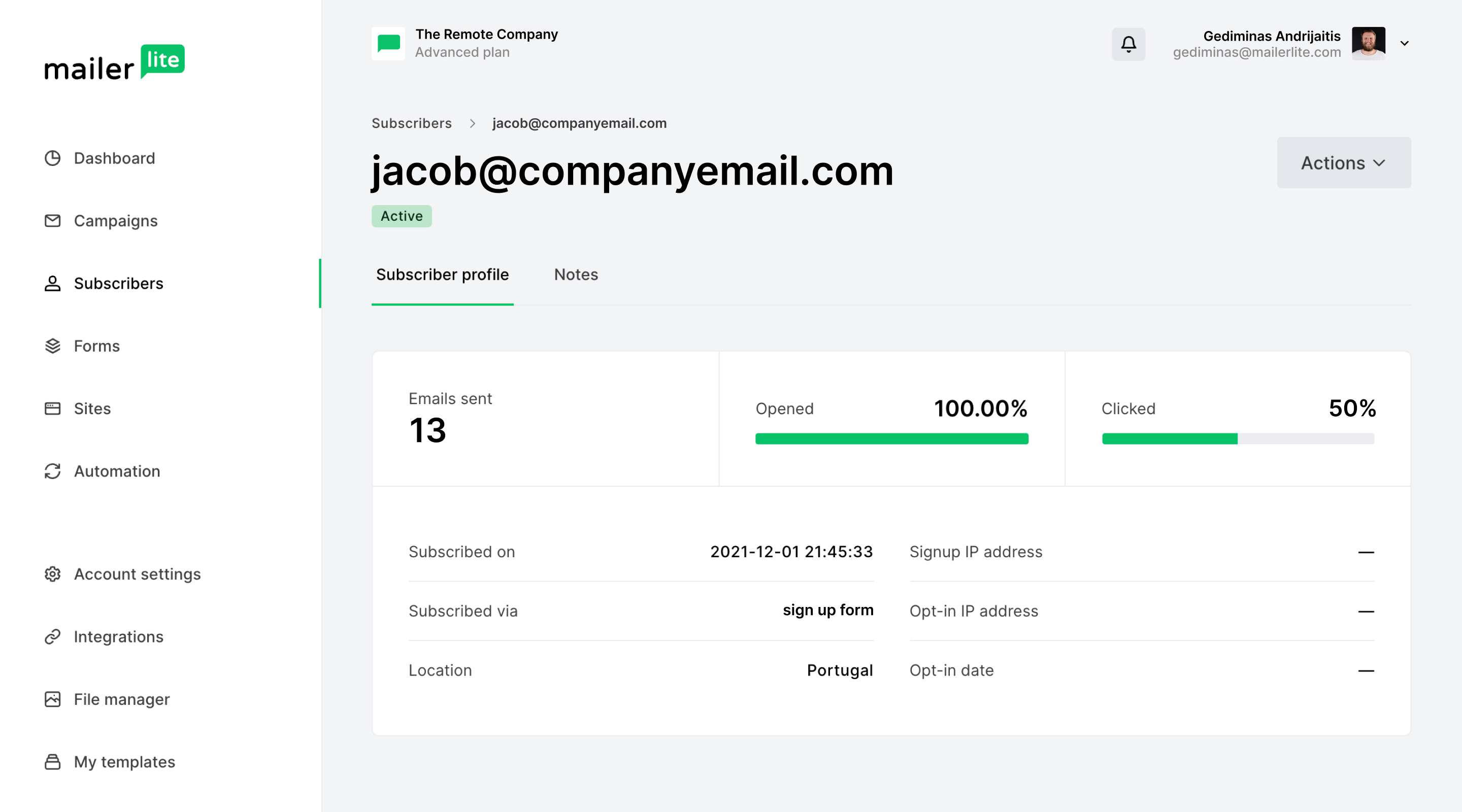 MailerLite feature 2